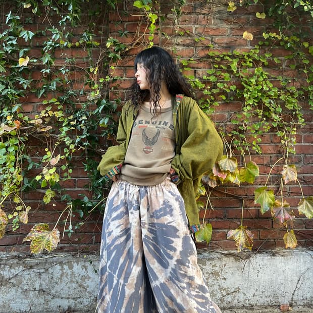 타이다이 히피 벌룬 팬츠