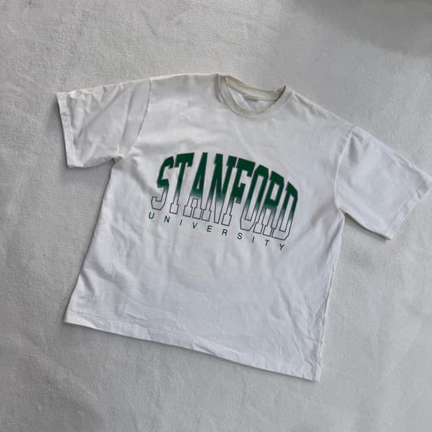 실측확인 빈티지 스탠포드 로고 반팔티 0403T