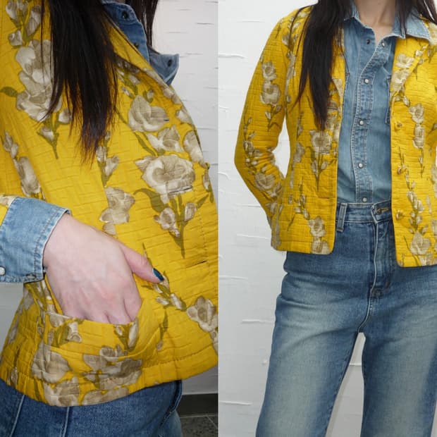 quilted floral jacket