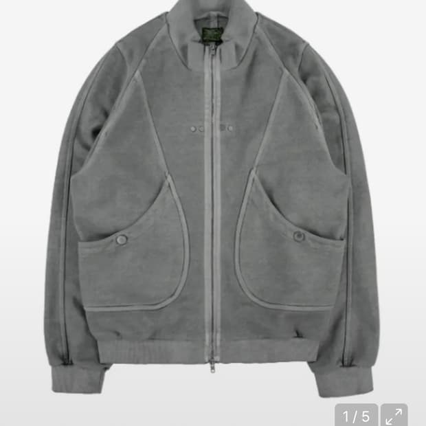 TCM vintage jersey zip-up (charcoal)