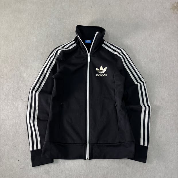 W 90 아디다스 유로파 블랙 트랙탑 져지