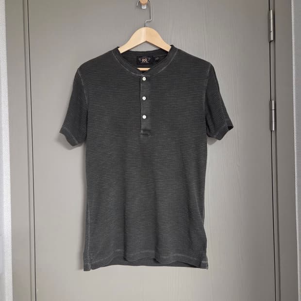 RRL 더블알엘 와플 헨리넥 반팔 티셔츠 L