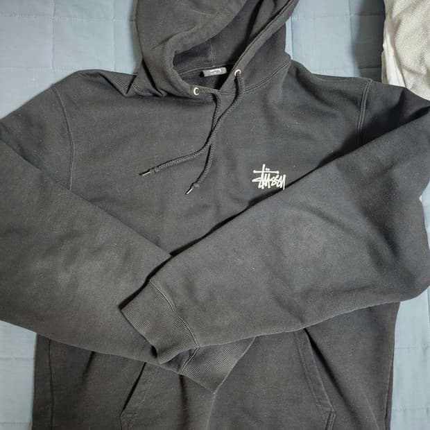 (홍대 하이츠스토어 구매) 스투시 베이직 기모 후드티 XL