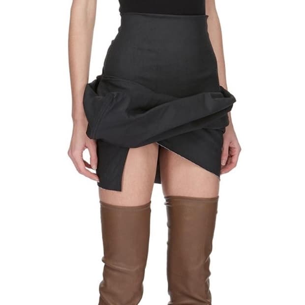 [40]릭오웬스 드레이프 미니 스커트