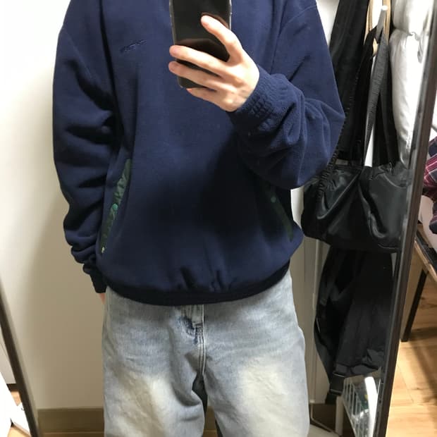 트레통 후드티(네이비)