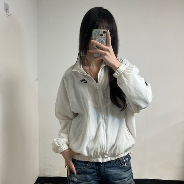 Nike White Windbreaker
