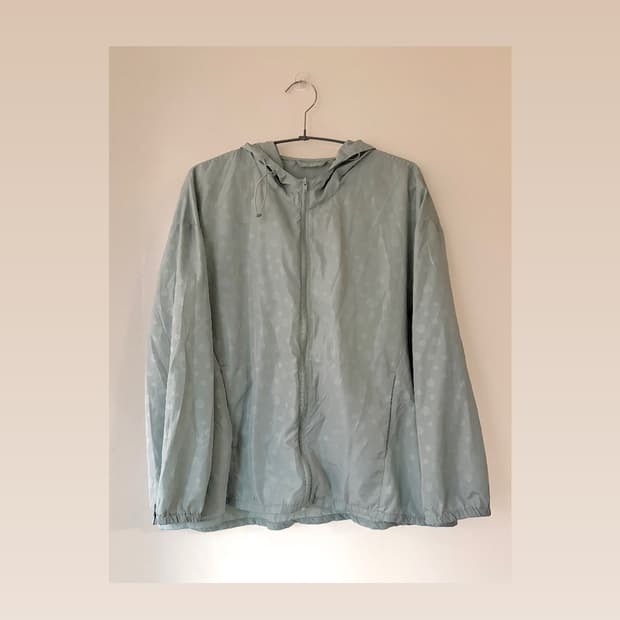 일본 빈티지 민트 도트 바람막이