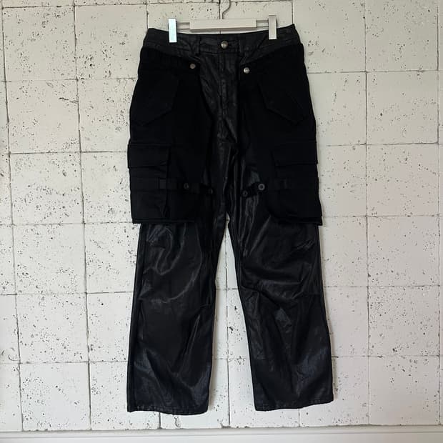 46 앤더슨벨 랩터 레이어드 카고 팬츠 블랙