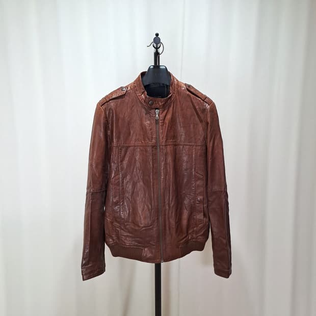 (택포) 자라 램스킨 양가죽 블루종 XL C177