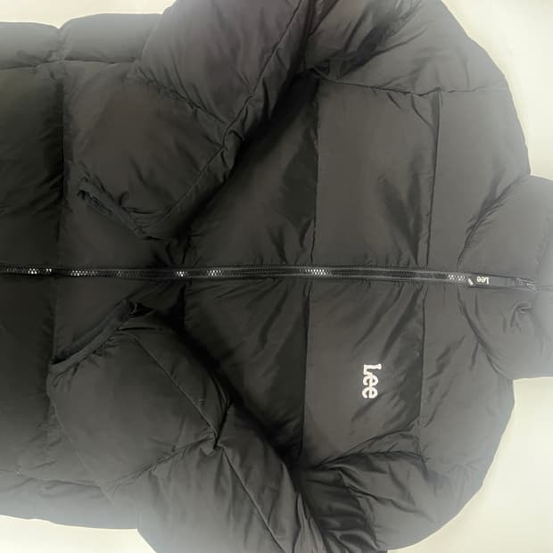 Lee 트위치 로고 숏푸퍼 덕다운 패딩 L사이즈