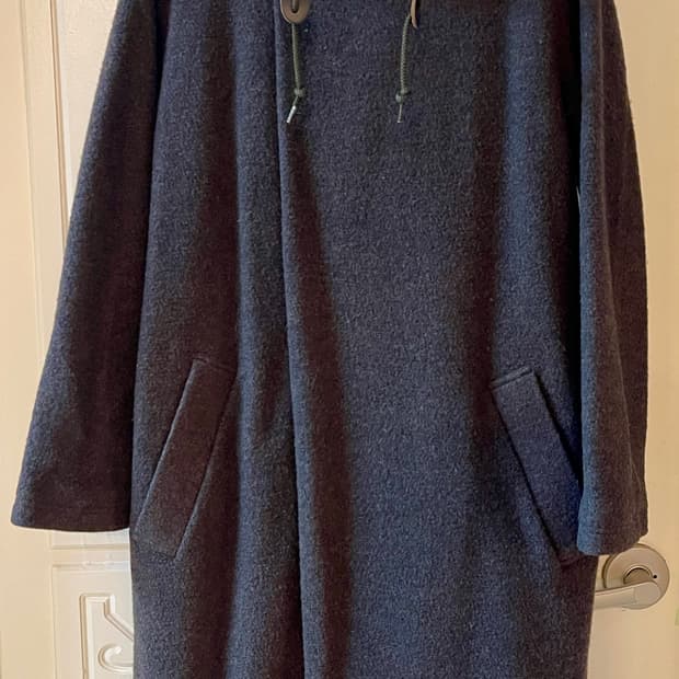 주카ZUCCA울 100% 후드 롱 코트 (M)