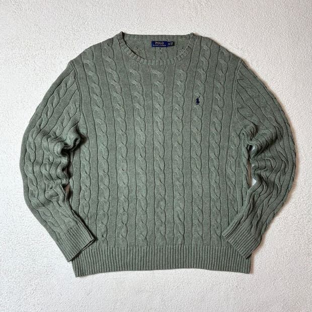 폴로 랄프로렌 10's 코튼 꽈배기 니트 PN7222