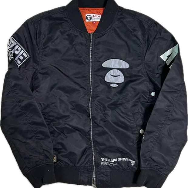00s 베이프 에이프 ma-1 봄버 자켓