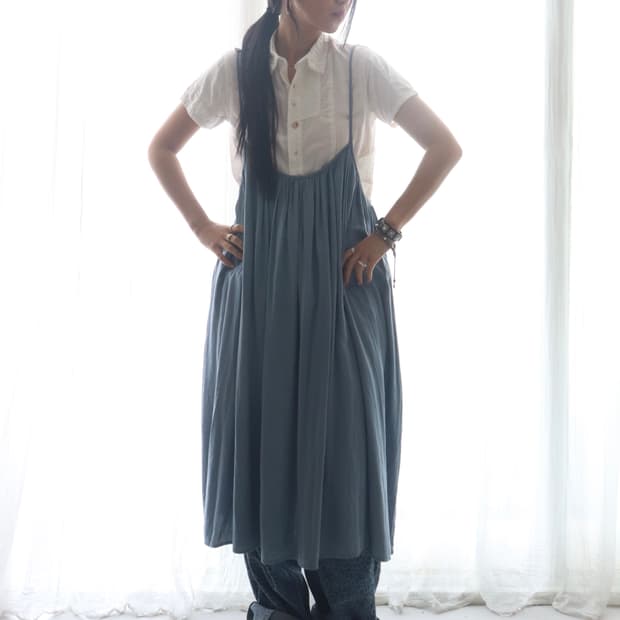 [Kelen] Blue Cotton Camisole Dress