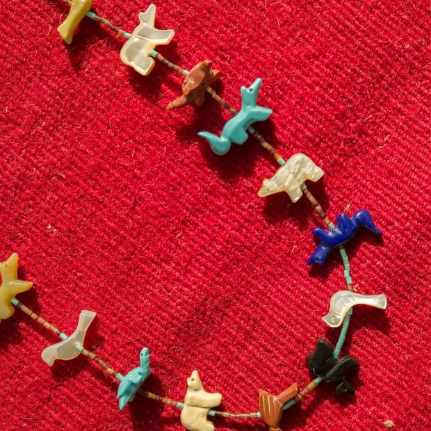 Native American Zuni Fetish Necklace
