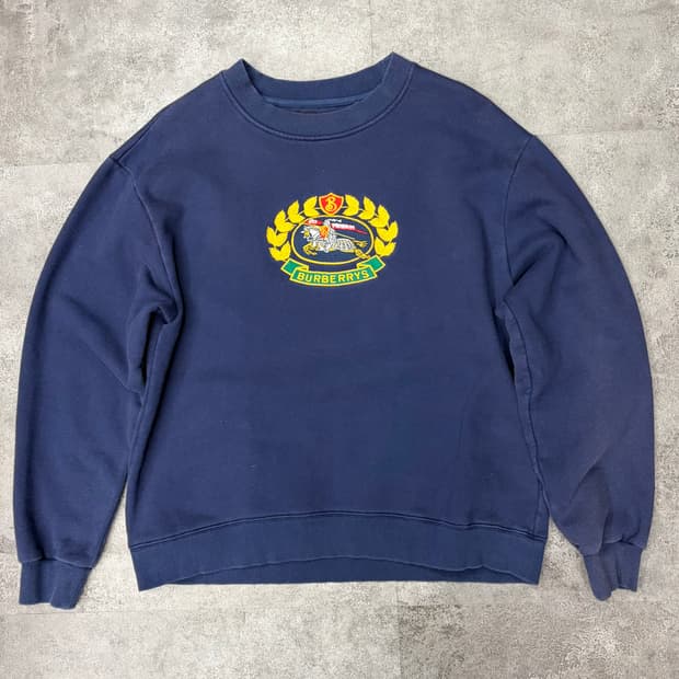 90s 버버리 기마로고 스웻셔츠
