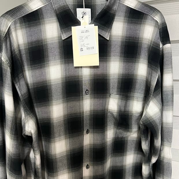 [상태좋음] 폴리테루 옴브레 체크셔츠 4