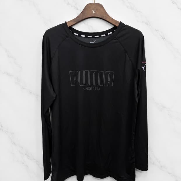 XL(110)사이즈)) PUMA 푸마 긴팔티셔츠! 큰로고~ 깔끔한 디자인