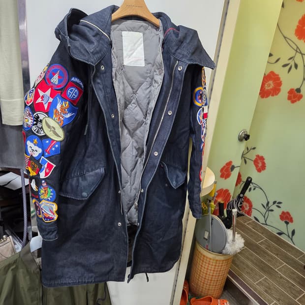 레디메이드 데님 페치워크 야상 자켓