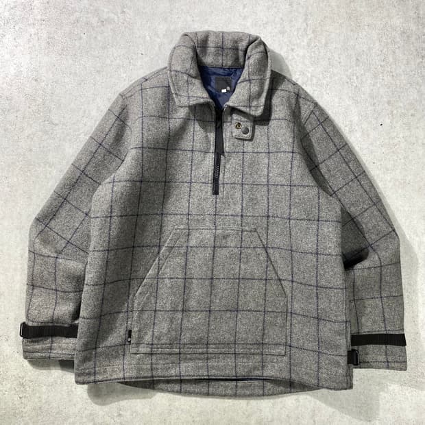 [2] Japanese 일본 빈티지 하프집업 울 체크 아노락