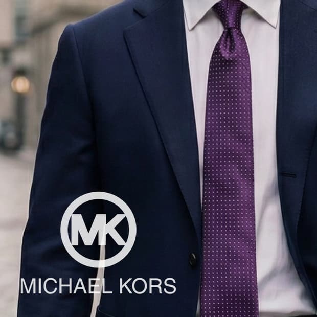 마이클 코어스 실크 솔리드 텍스처 넥타이 8.4cm 새상품 A19627
