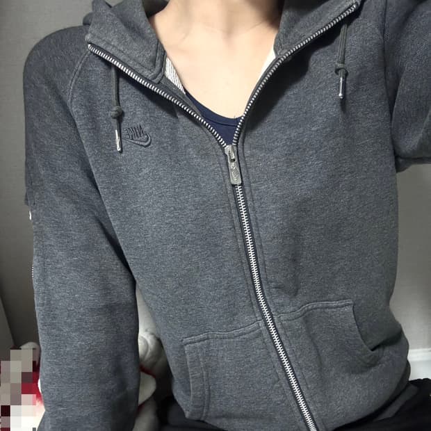 나이키 후드집업/브랜드/옷/교복아우터/다크그레이