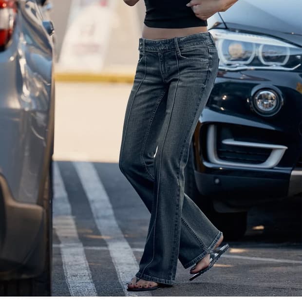 자라 zara jeans trf bootcut 로우라이즈