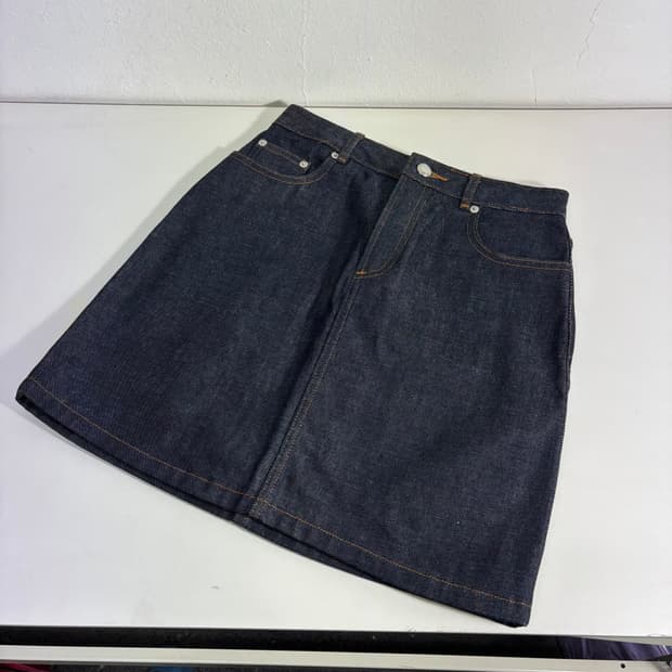 우먼26-28 APC 아페쎄 생지 셀비지 데님 스커트