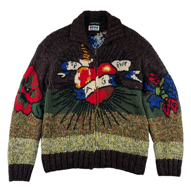 이탈리아 핸드메이드 하트 코위찬 후디드 집업