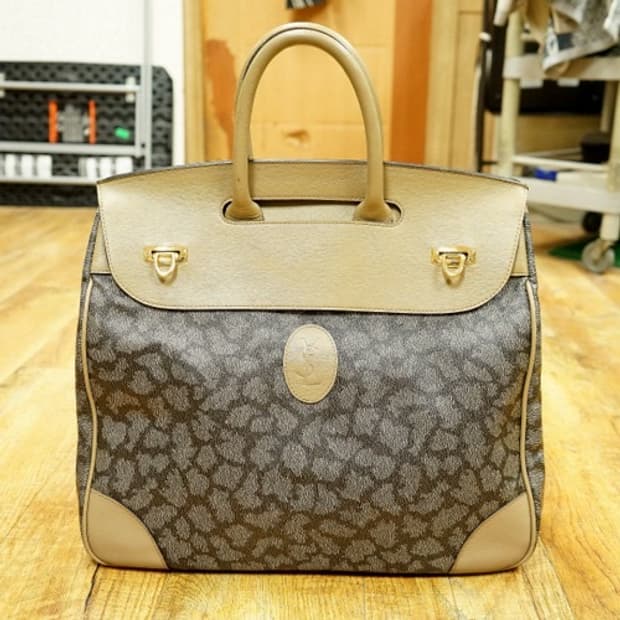 빈티지 80s 입생로랑 pvc 버킨백