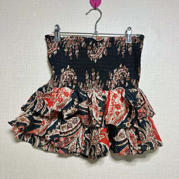 이자벨마랑 페이즐리 밴딩 미니스커트