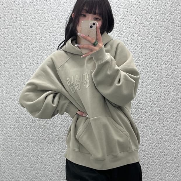 피어 오브 갓 에센셜 빈티지 캐주얼 빅로고 후드티 M C11215