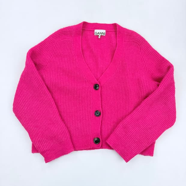 가니 알파카 울 혼방 가디건