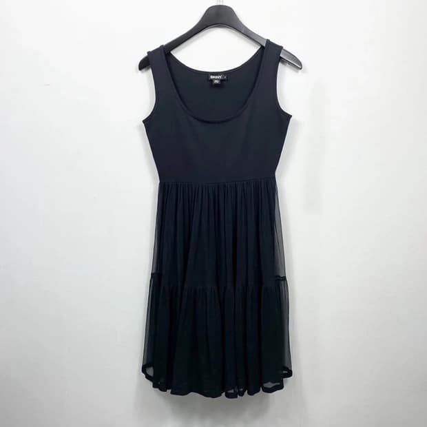 DKNY 레이어드 실크 원피스