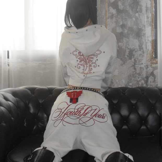 유스이즈유어스 크롭 후드집업 