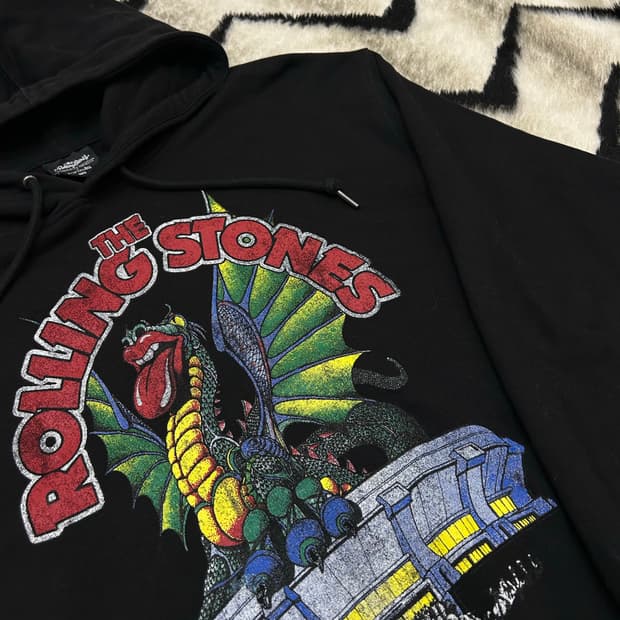 [XL]탑텐x롤링스톤즈 후드/블랙/기모