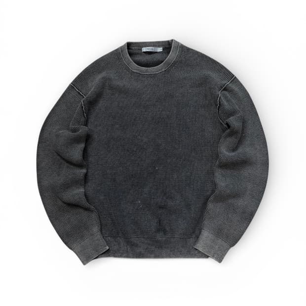 시리즈 다잉 크루넥 코튼 니트