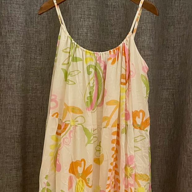 ZARA 자라 플로럴 프린트 티어드 맥시 원피스