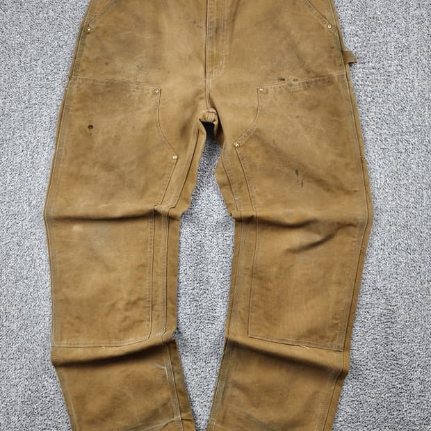 USA 칼하트 덕 캔버스 더블니 카펜터 워크 팬츠(36X34)/10416