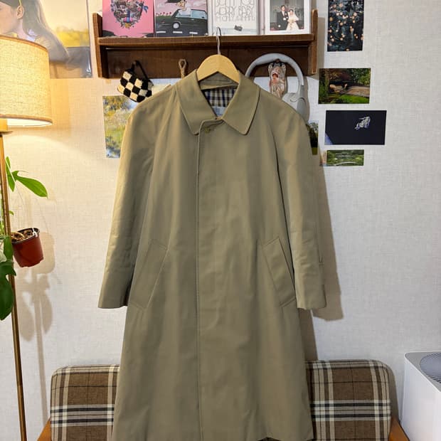 95-100) 80s 아쿠아스큐텀 트렌치코트