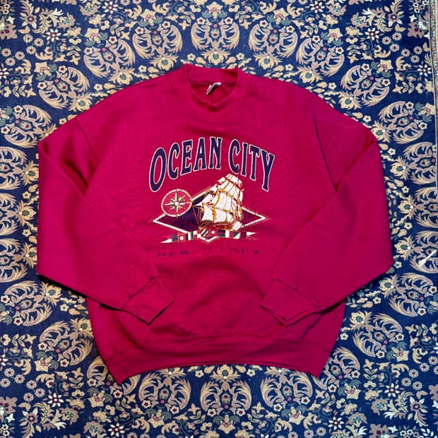 90s 프룻오브더룸 빈티지 Ocean City 스웻셔츠