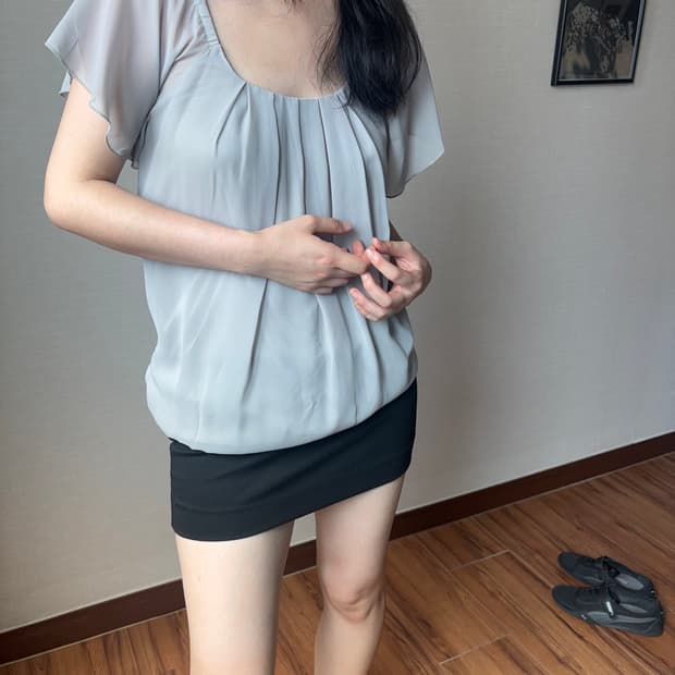 Vintage 2way Shirring Dress