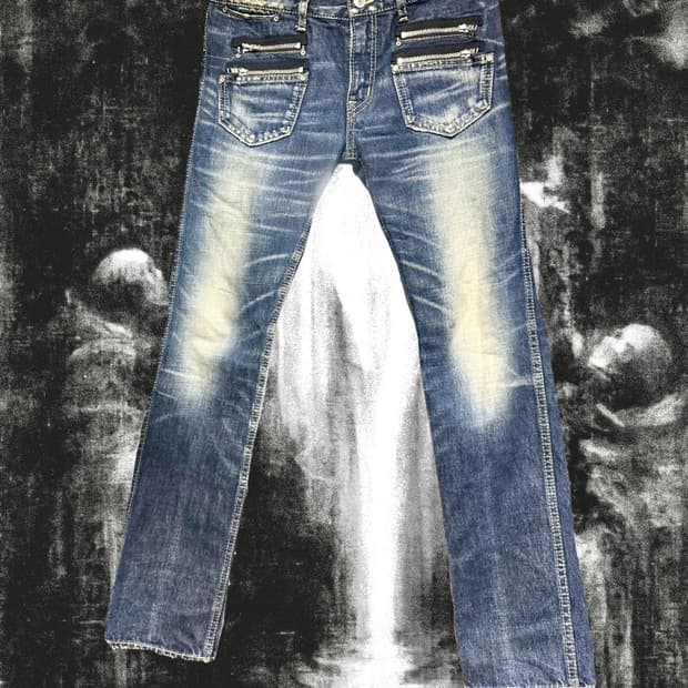 Vkei zipper skinny jeans