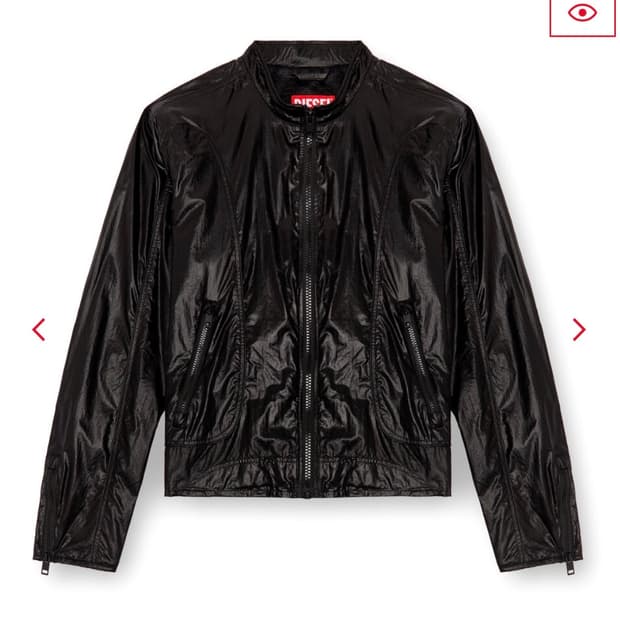 디젤 Biker Jacket In Shiny Ripstop 3xl