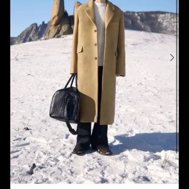 [L] stu 스티치 싱글 코트 카멜