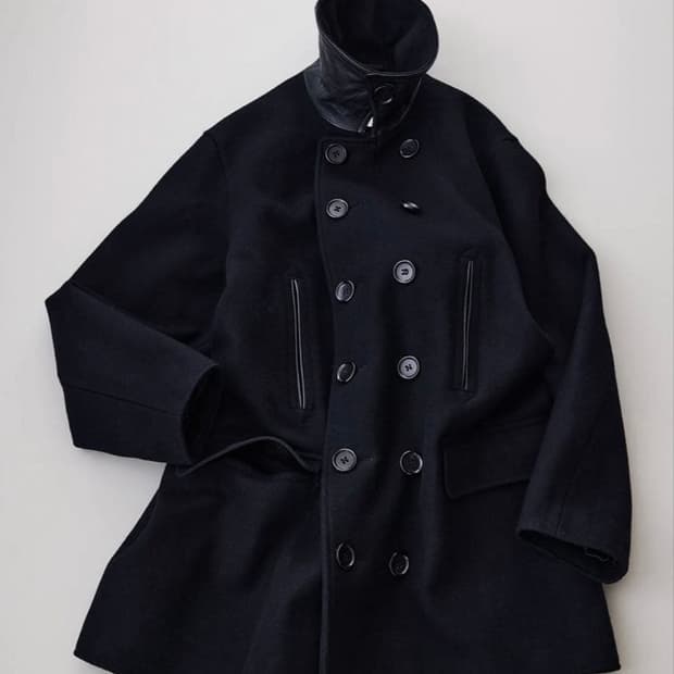[L] 24AW 나이스네스 피코트  MCLAGAN 블랙