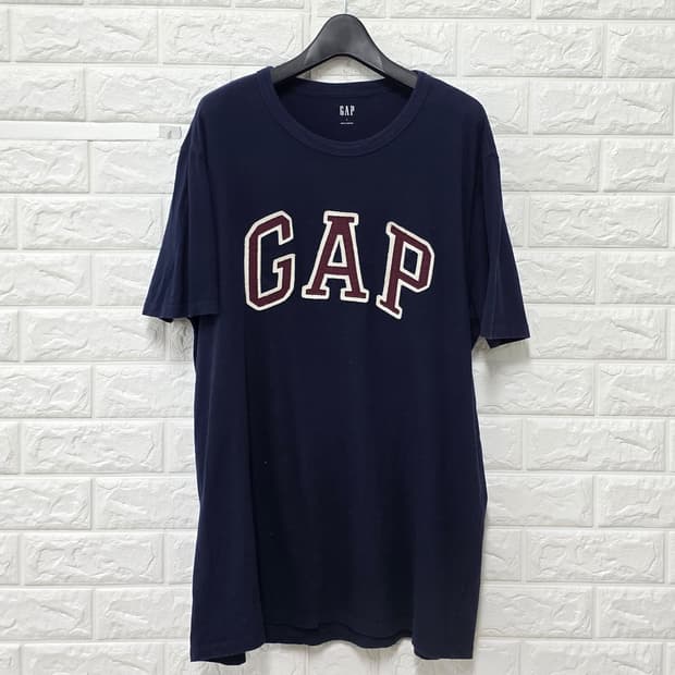 GAP 네이비 로고 반팔티 L