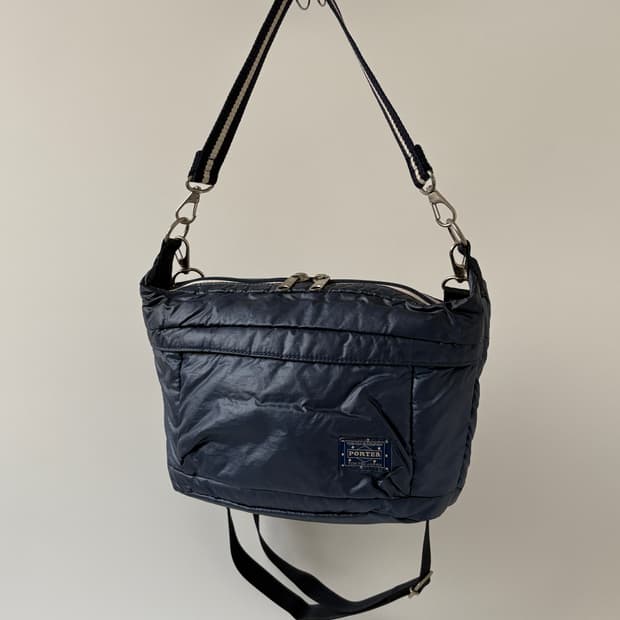 2way Nylon Shoulder Bag (Navy)