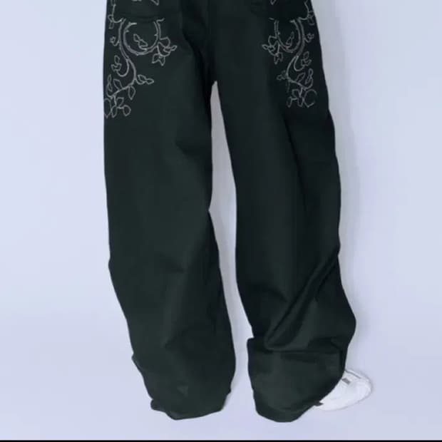 니어노어 장미 백프린팅 팬츠