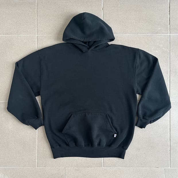 90s 빈티지 러셀 후드 블랙 XL USA